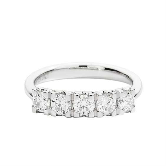 Anello Recarlo Donna Anniversary Square in Oro bianco Diamante 0.24 Ct R01MZ031/025-13 - R01MZ031/025-13